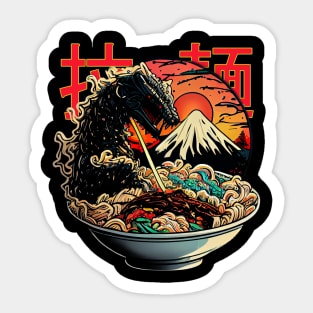 Godzilla Ramen Sticker